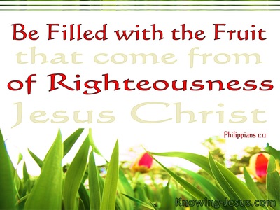 Philippians 1:11 Be Fill With The Fruit Of Righteousness (red)